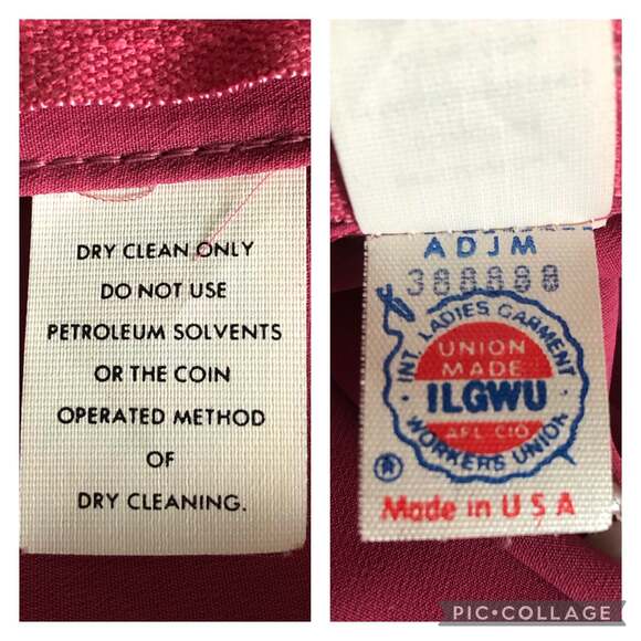 American Vintage USA 50's pink long dress pears around neckline size medium - Picture 2 of 12